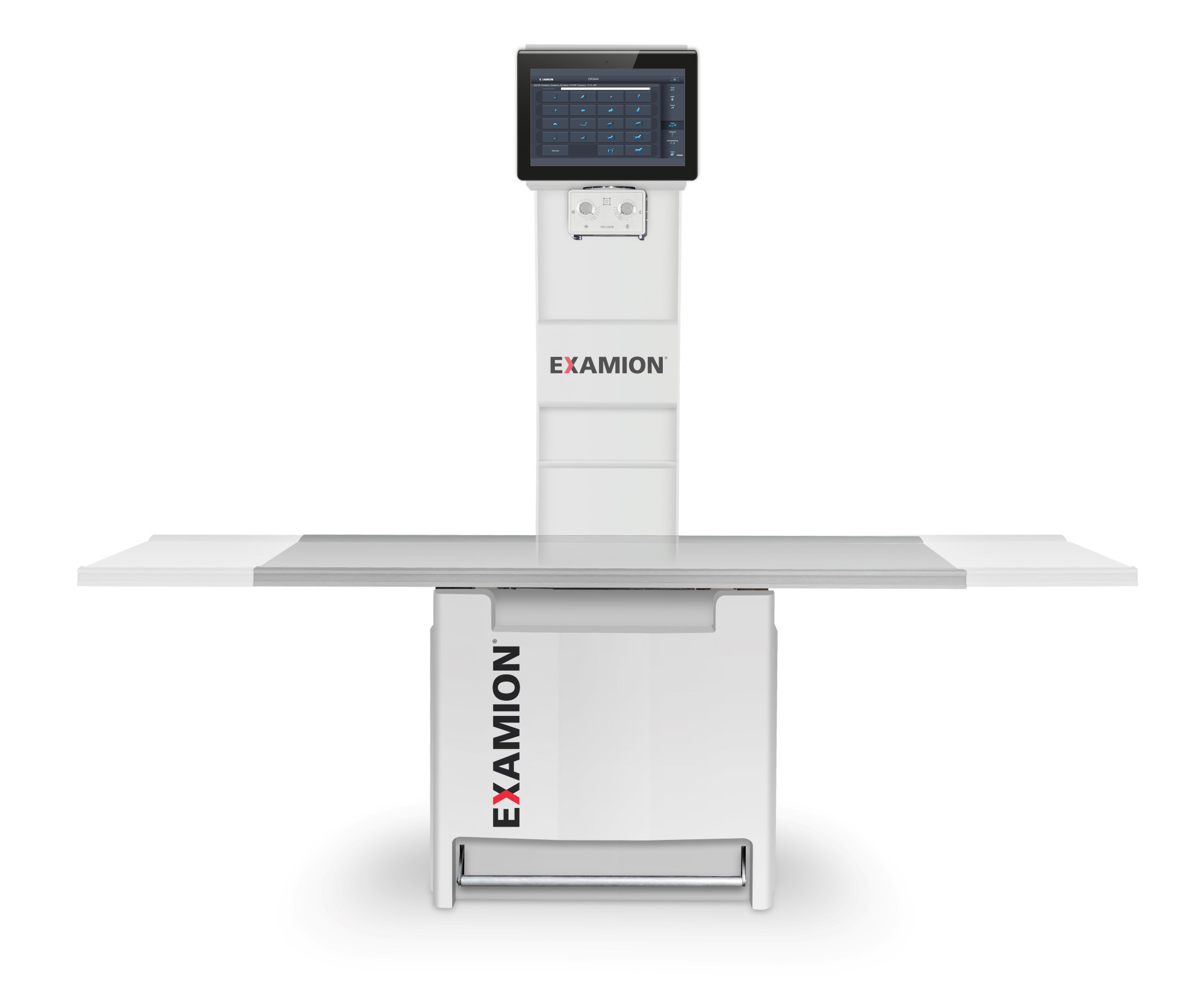 Radiologie veterinară digitală București - instalația Examion cu detector flat-panel